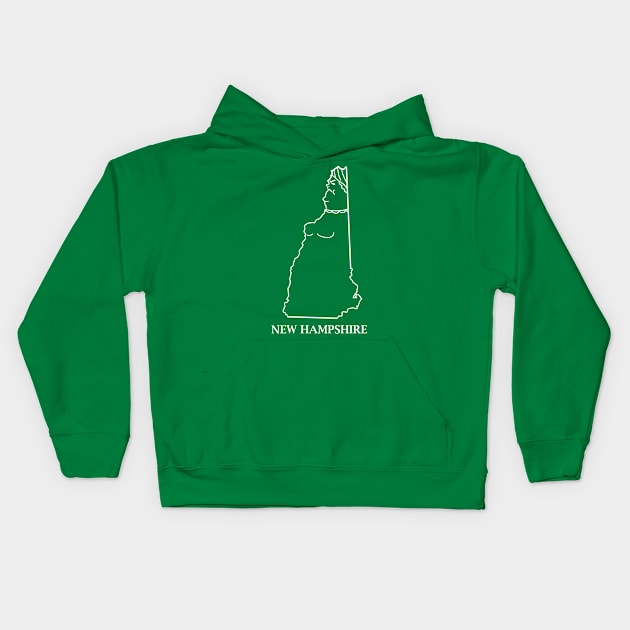 A funny map of New Hampshire 2 Kids Hoodie by percivalrussell